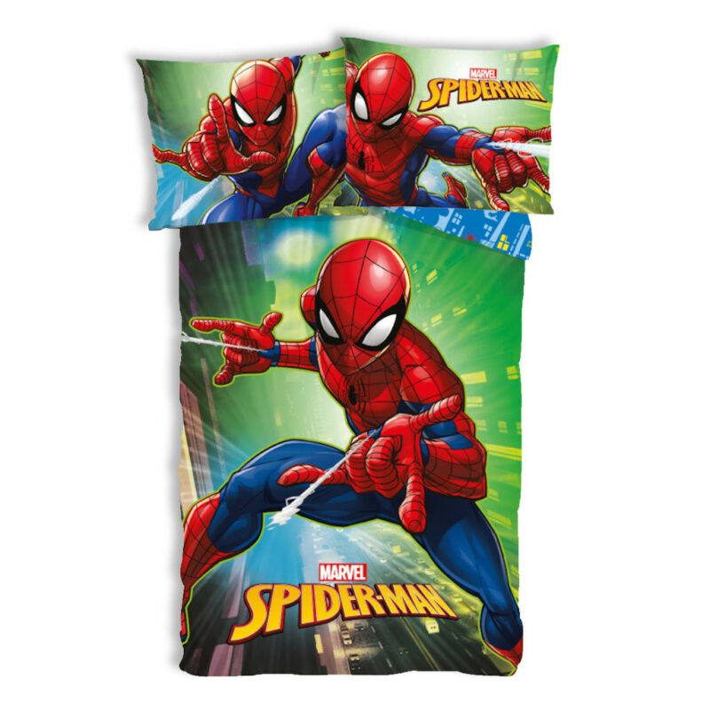 Spiderman City Lights Βρεφικό Βαμβακερό Σετ Παπλωματοθήκης 2 Τεμαχίων 100×135 και 40×60 cm 5899683