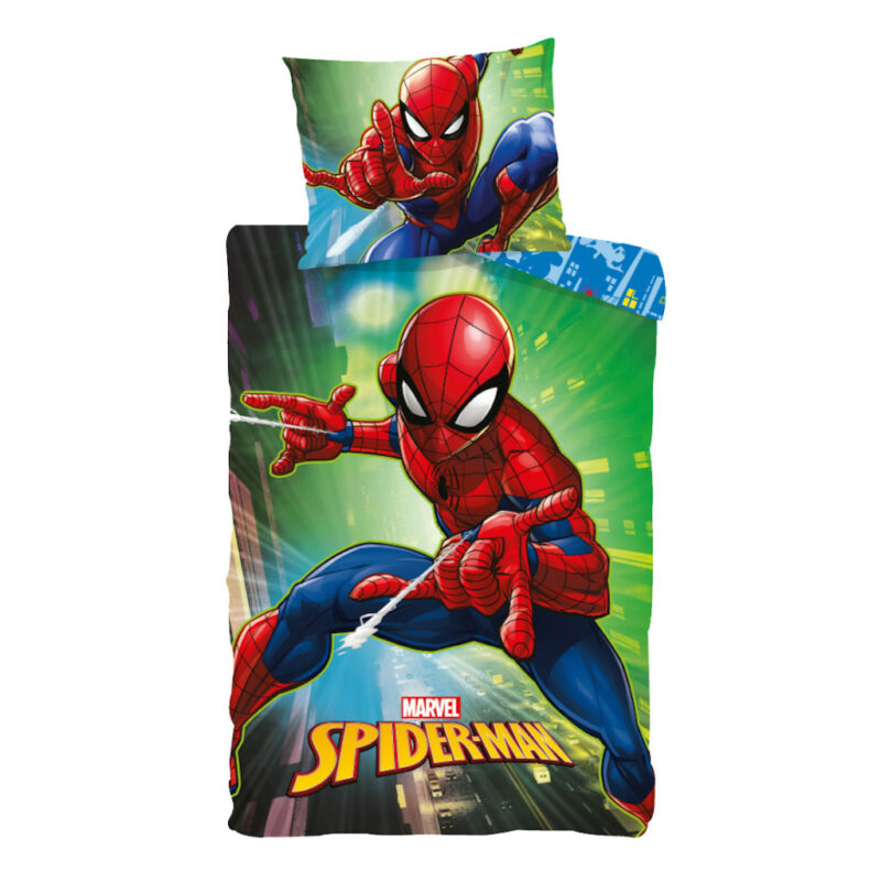Spiderman City Lights Βρεφικό Βαμβακερό Σετ Παπλωματοθήκης 2 Τεμαχίων 100×135 και 40×60 cm 5899684