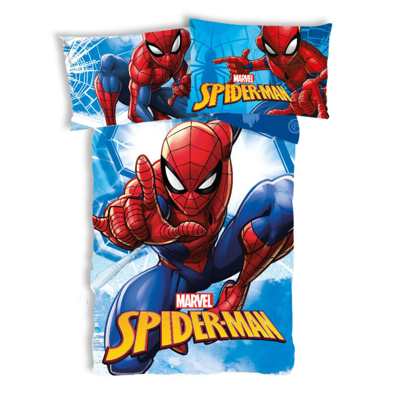 Spiderman Webmaze Βρεφικό Βαμβακερό Σετ Παπλωματοθήκης 2 Τεμαχίων 100×135 και 40×60 cm 5899713