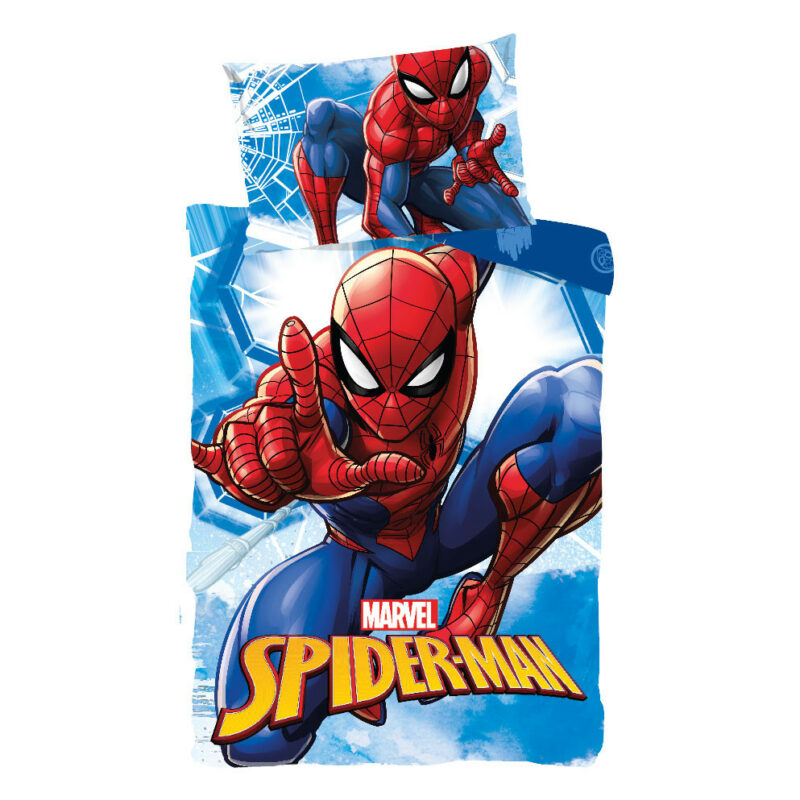Spiderman Webmaze Βρεφικό Βαμβακερό Σετ Παπλωματοθήκης 2 Τεμαχίων 100×135 και 40×60 cm 5899714