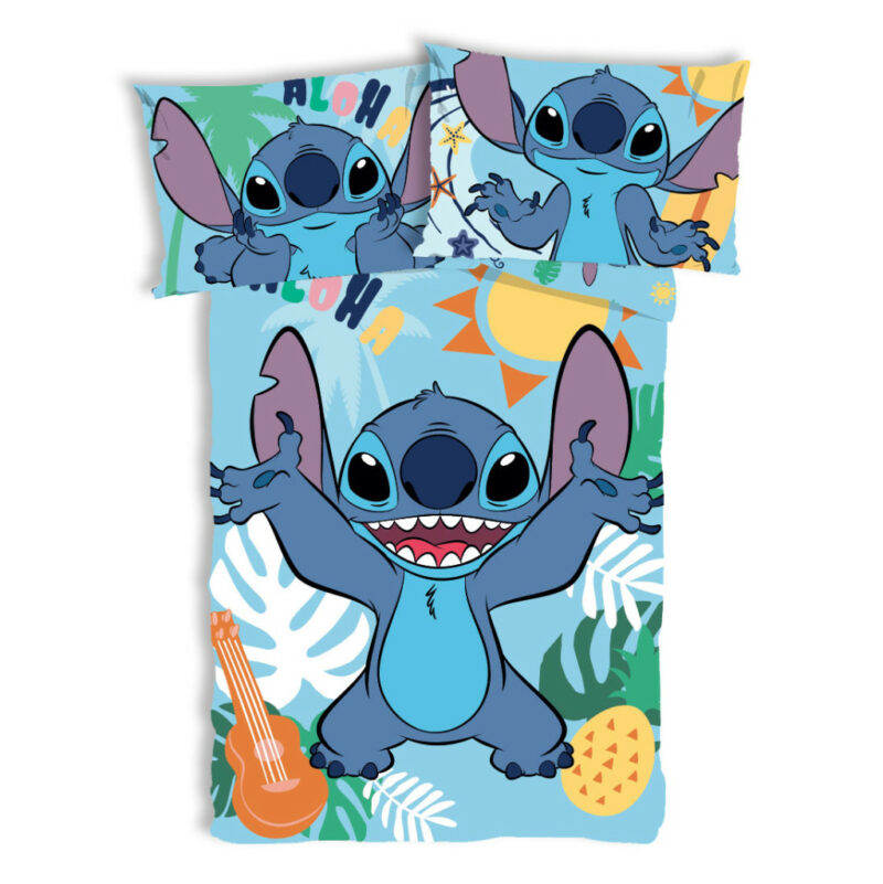 Disney Lilo and Stitch Tropical Paradise Βρεφικό Βαμβακερό Σετ Παπλωματοθήκης 2 Τεμαχίων 100×135 και 40×60 cm 5899572