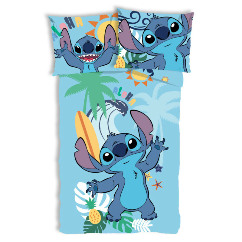 Disney Lilo and Stitch Summer Σετ Μονή Παπλωματοθήκη Βαμβακερή 2 Τεμαχίων 140×200 και 70×90 cm 5899174