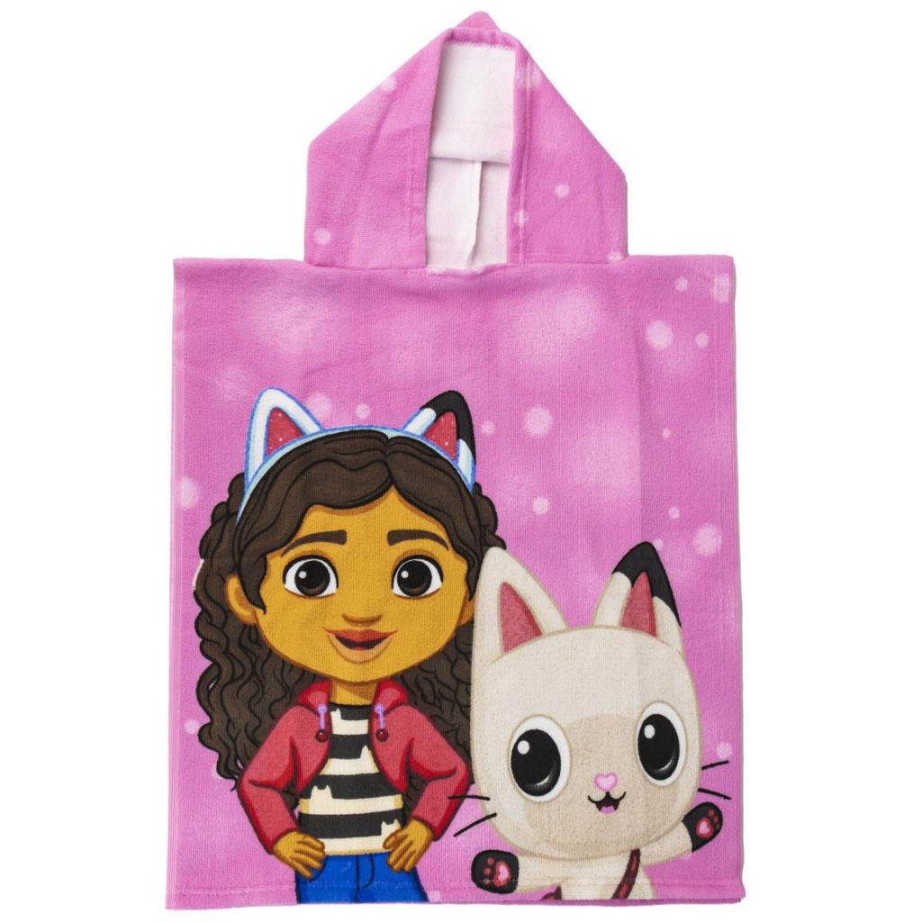 Gabby’s Dollhouse Πετσέτα θαλάσσης πόντσο 50×115 cm (Fast Dry) Ροζ