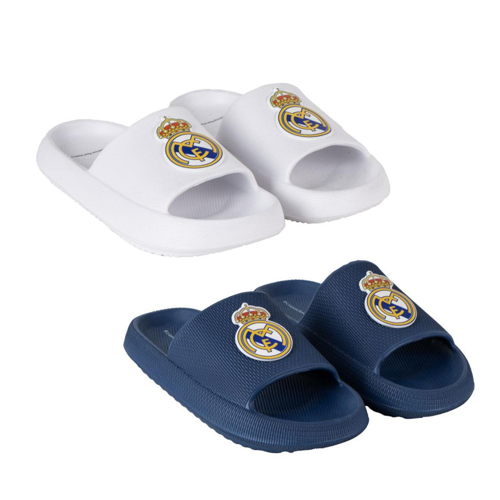 Real Madrid Logo Παιδικές Σαγιονάρες Καλοκαιρινές Λευκές - Image 4
