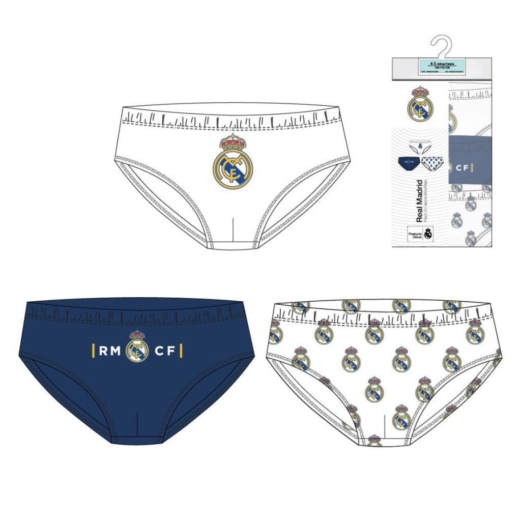 Real Madrid CF Παιδικά εσώρουχα Σλιπ 3 τεμάχια / συσκευασία Πολύχρωμο - Image 5