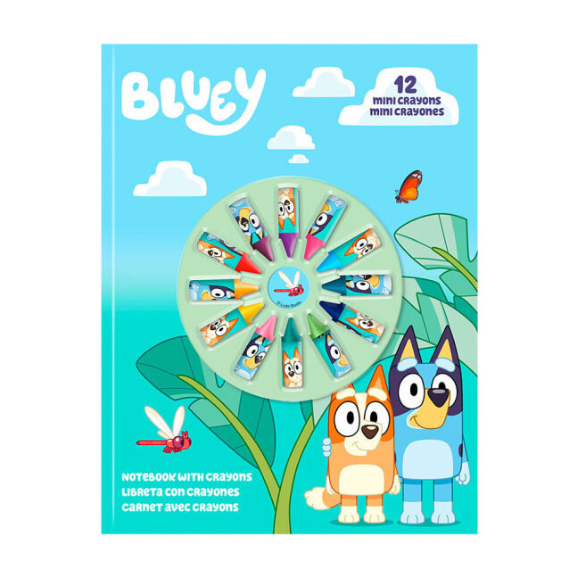 Bluey Σετ Ζωγραφικής με Σημειωματάριο +amp; Μπογιές Πολύχρωμο