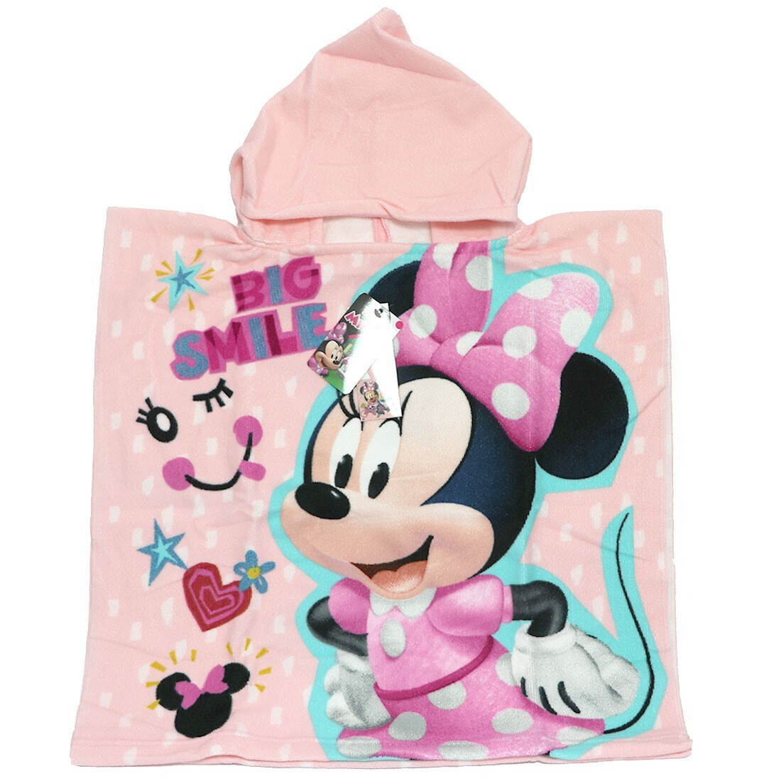 Disney Minnie Smile Πετσέτα παραλίας Παιδικό Πόντσο 55×110 cm (Fast Dry) Ροζ