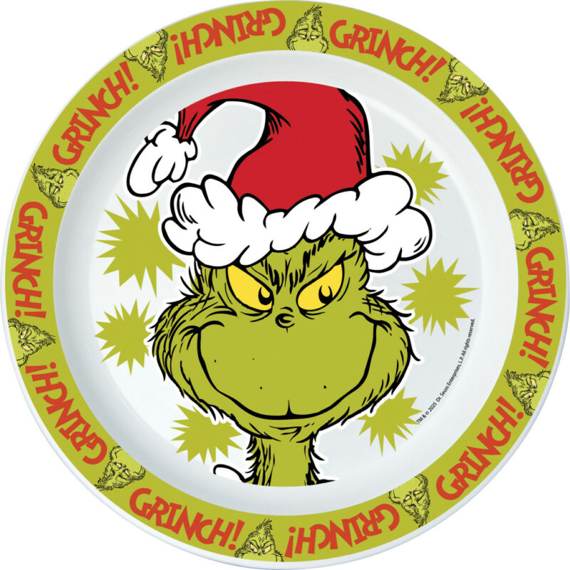 The Grinch Christmas Mischief Πλαστικό ρηχό πιάτο για φούρνο μικροκυμάτων 22 cm 5895866