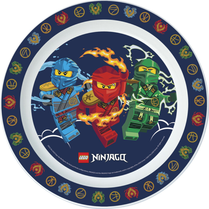 Lego Elemental Ninjago Πλαστικό ρηχό πιάτο για φούρνο μικροκυμάτων 22 cm 5896135