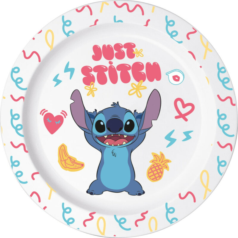 Paw Patrol Just Disney Lilo and Stitch Πλαστικό ρηχό πιάτο για φούρνο μικροκυμάτων 22 cm 5896002