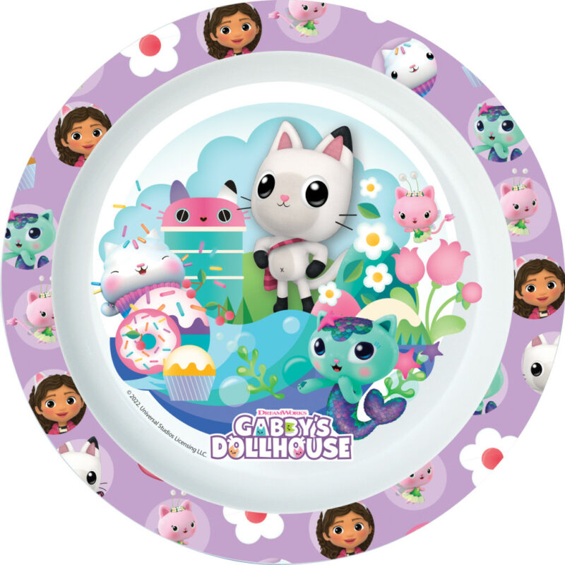Gabby’s Dollhouse Kitty Magic Πλαστικό πιάτο φαγητού για φούρνο μικροκυμάτων 22 cm 5886995