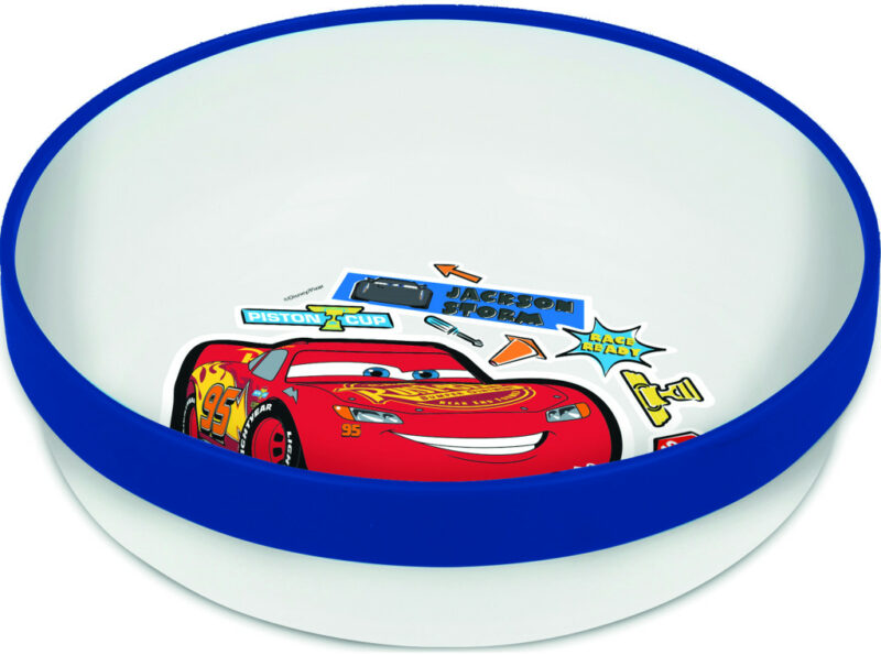 Disney Cars Stickers Go αντιολισθητικό Παιδικό πλαστικό βαθύ πιάτο για μικροκύματα 5896057