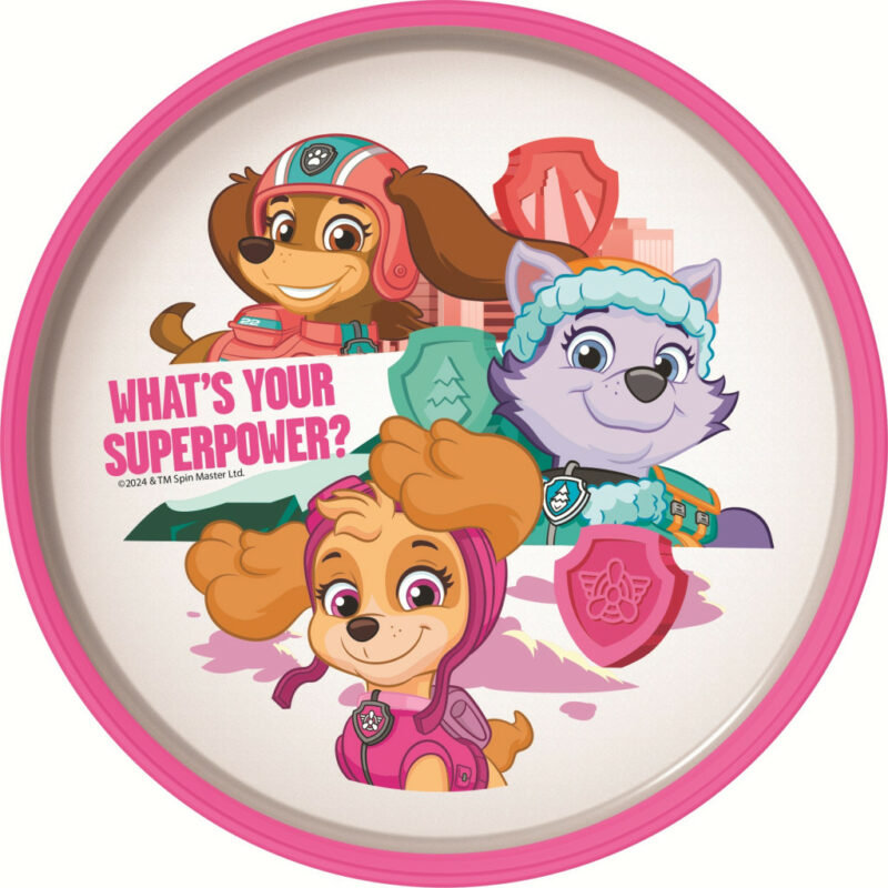 Paw Patrol Superpowers αντιολισθητικό Πλαστικό ρηχό πιάτο για φούρνο μικροκυμάτων 5896192