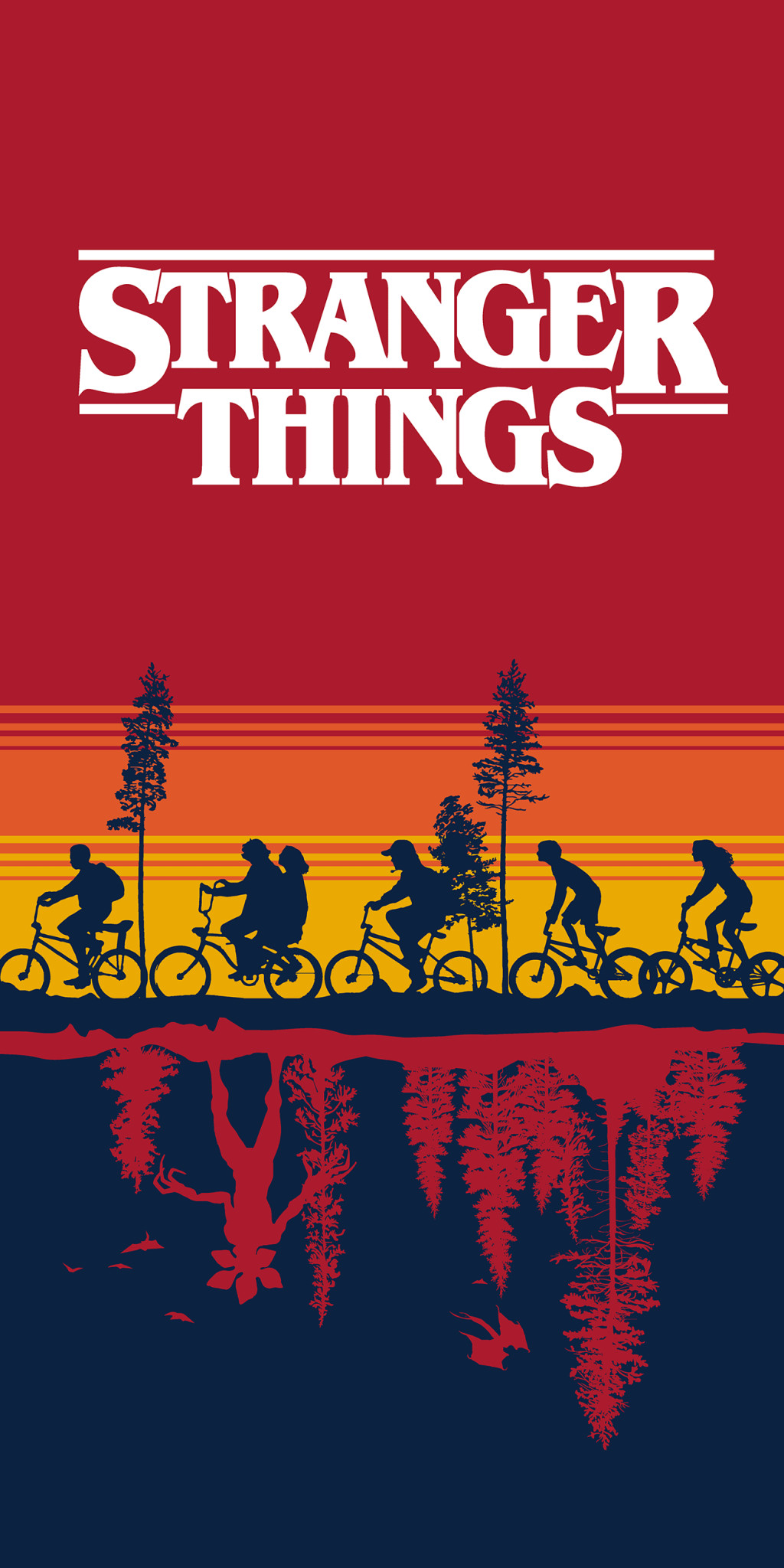 Stranger Things Upside Down Πετσέτα Μπάνιου και Παραλίας 70x140cm 100% Βαμβακερή