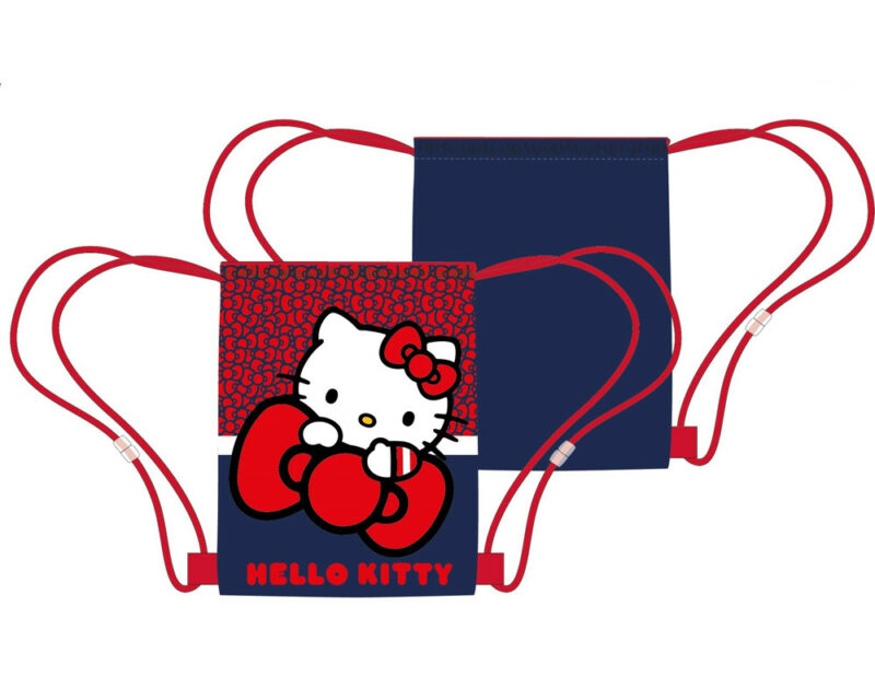Hello Kitty Red Bow Παιδικό Αθλητικό Σακίδιο Πλάτης με Κορδόνια 40×35 cm 5895451