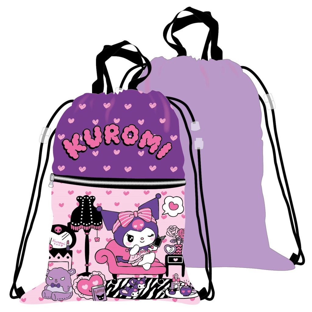Hello Kitty Kuromi Deluxe Παιδική Αθλητική Τσάντα Γυμναστηρίου 45×34