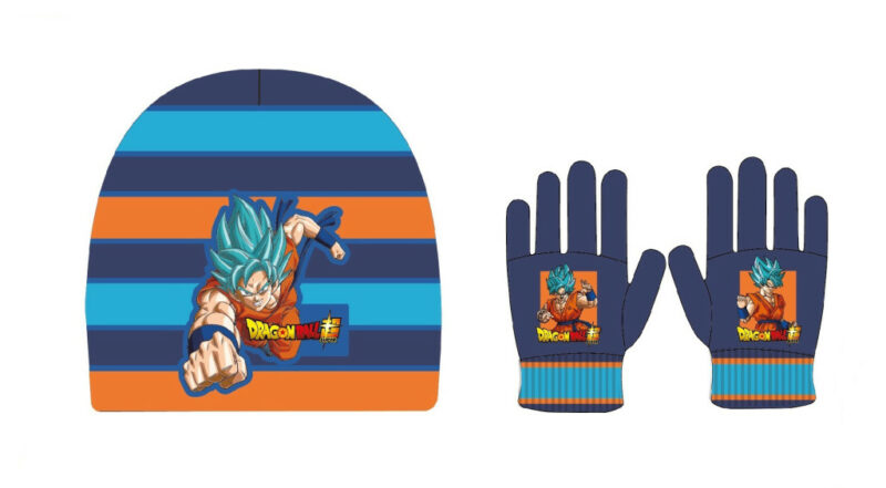 Dragon Ball Saiyan μπλε παιδικό σετ σκουφάκι και γάντια 5886425