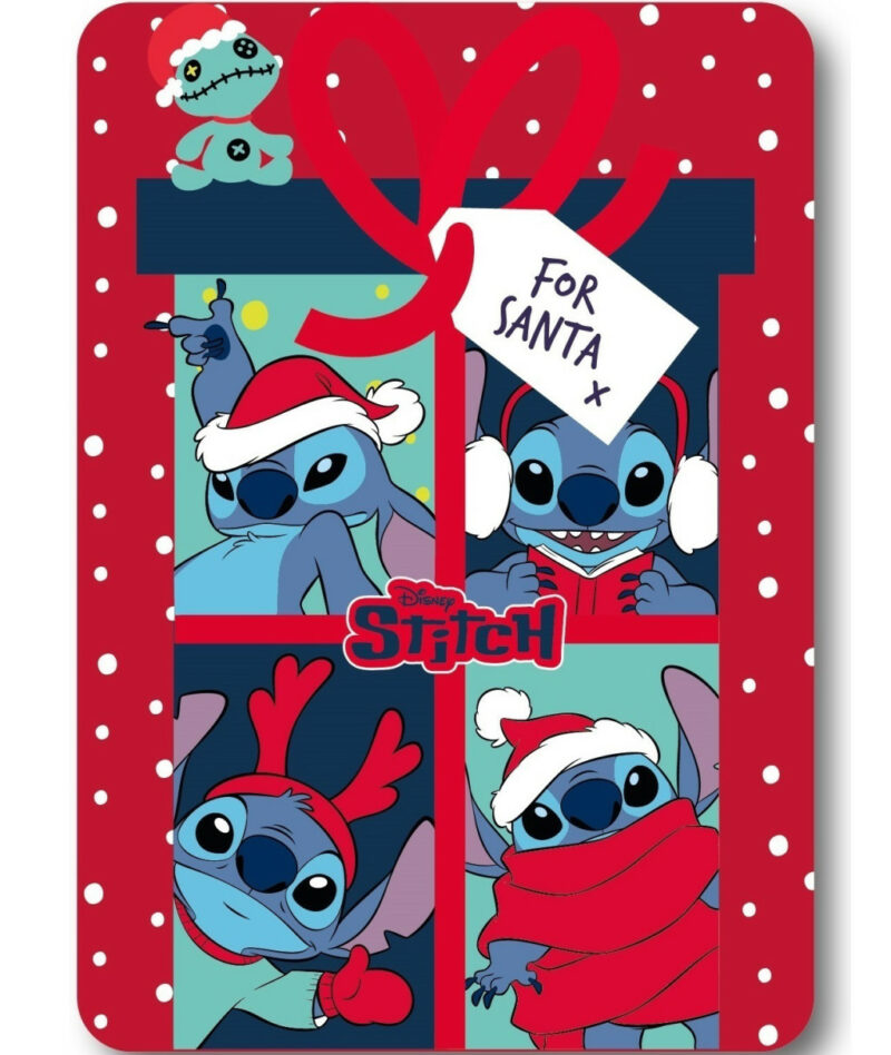 Disney Lilo and Stitch Santa Christmas Κουβέρτα Polar Fleece 100×140 cm 5886393