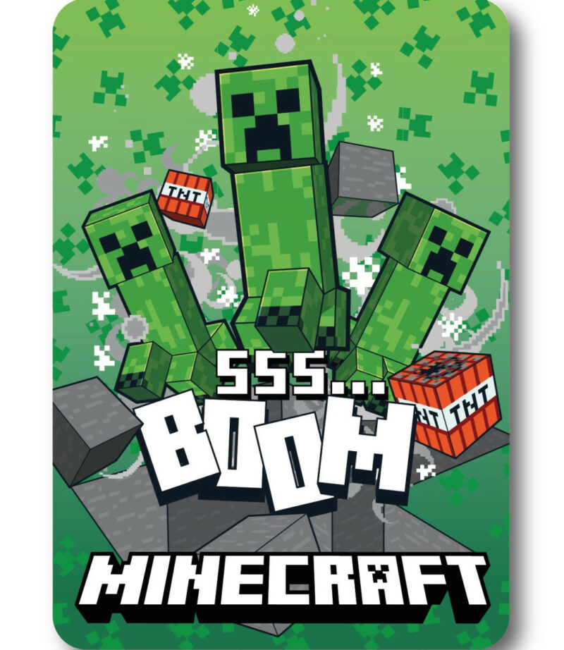 Minecraft SSS Boom Κουβέρτα Fleece 100×140 cm 5897467