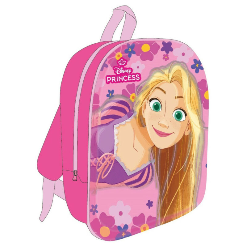 Disney Princess Rapunzel 3D Παιδικό Σακίδιο Πλάτης με 1 Θήκη 30×26×10 cm 5884756