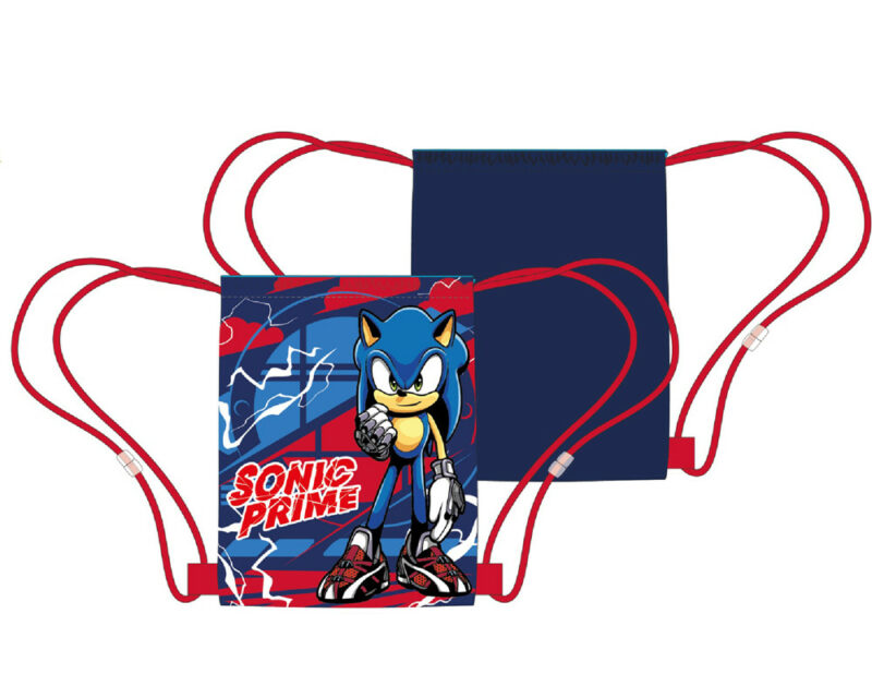 Sonic the Hedgehog Prime Παιδικό Αθλητικό Σακίδιο Πλάτης με Κορδόνια 40×35 cm 5895485