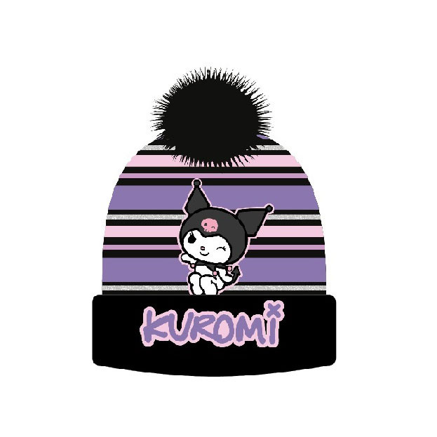 Hello Kitty Kuromi μαύρο παιδικό σκουφάκι 5886667