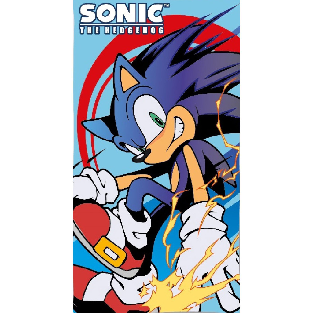 Sonic the Hedgehog Electric Speed Πετσέτα Μπάνιου & Θαλάσσης (Fast Dry) 100% microfiber 70×140 cm
