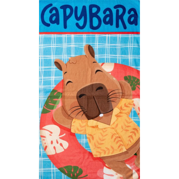 Capybara Float Fun Πετσέτα Μπάνιου & Θαλάσσης (Fast Dry) 100% microfiber 70×140 cm 5894594