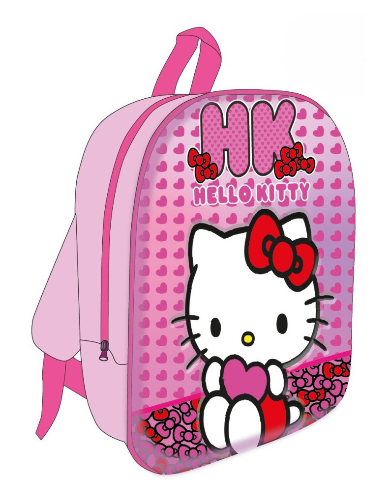 Hello Kitty Bows 3D Παιδικό Σακίδιο Πλάτης με 1 Θήκη 30×26×10 cm 5905395