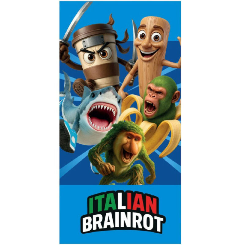 Brainrot Crazy Chaos Πετσέτα Μπάνιου & Θαλάσσης (Fast Dry) 100% microfiber 70×140 cm 5894574