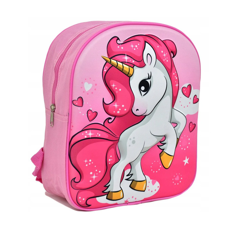 Unicorn Pink Fantasy 3D Παιδικό Σακίδιο Πλάτης 30×26×10 cm 5894572