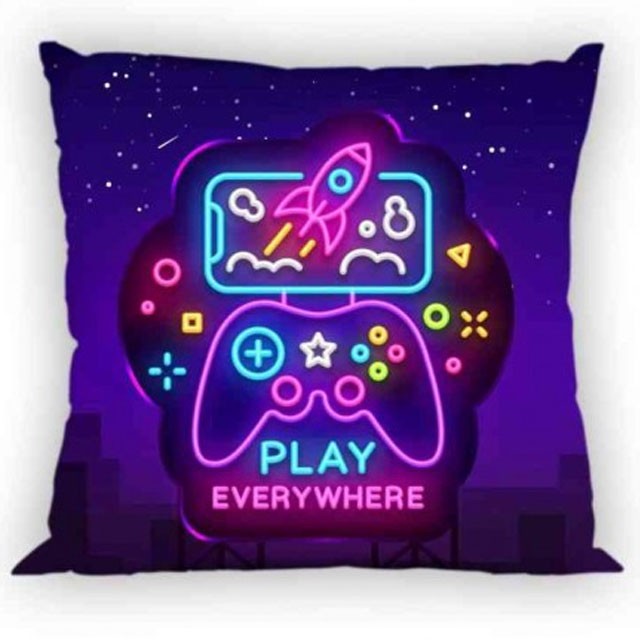 Gamer Neon Μαξιλαροθήκη Διακοσμητική για παιδικό δωμάτιο 40×40 cm 5897173