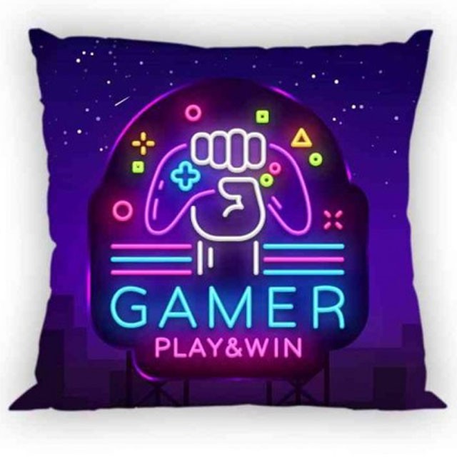 Gamer Neon Μαξιλαροθήκη Διακοσμητική για παιδικό δωμάτιο 40×40 cm 5897174