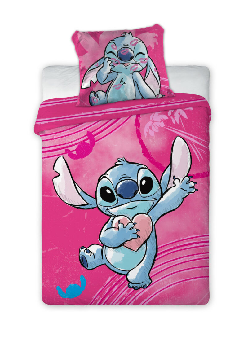 Disney Lilo and Stitch Heartbeat Βρεφικό Βαμβακερό Σετ Παπλωματοθήκης 2 Τεμαχίων 100×135 και 40×60 cm 5899536