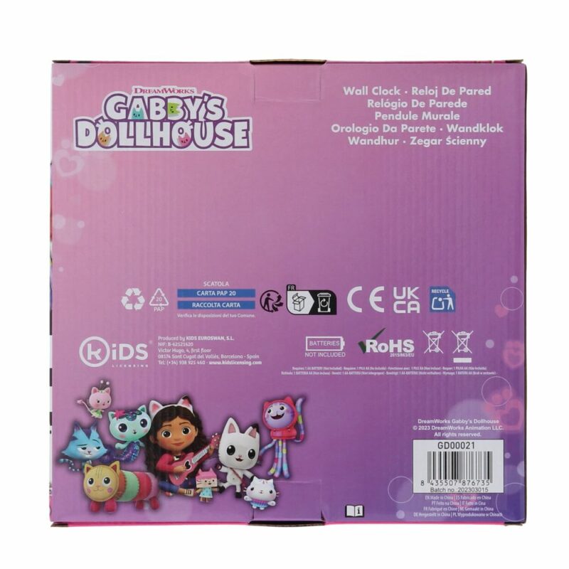 Ρολόι τοίχου Gabby’s Dollhouse 6084447