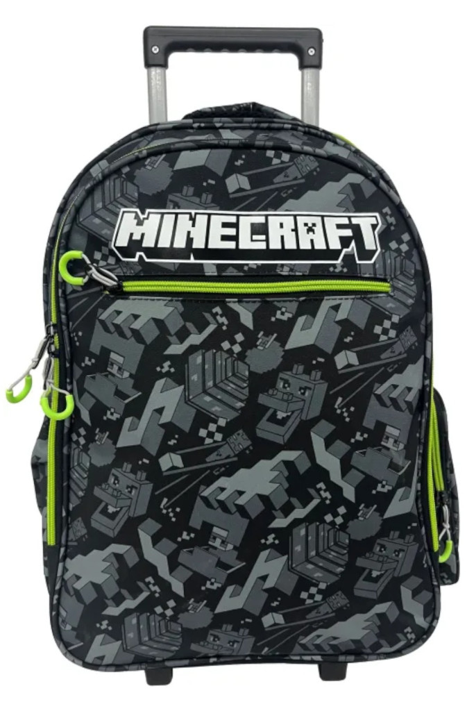 Minecraft Camo Terra Σχολική Τσάντα Πλάτης Τρόλεϊ με 4 Θήκες 46×35×20 cm 5905683