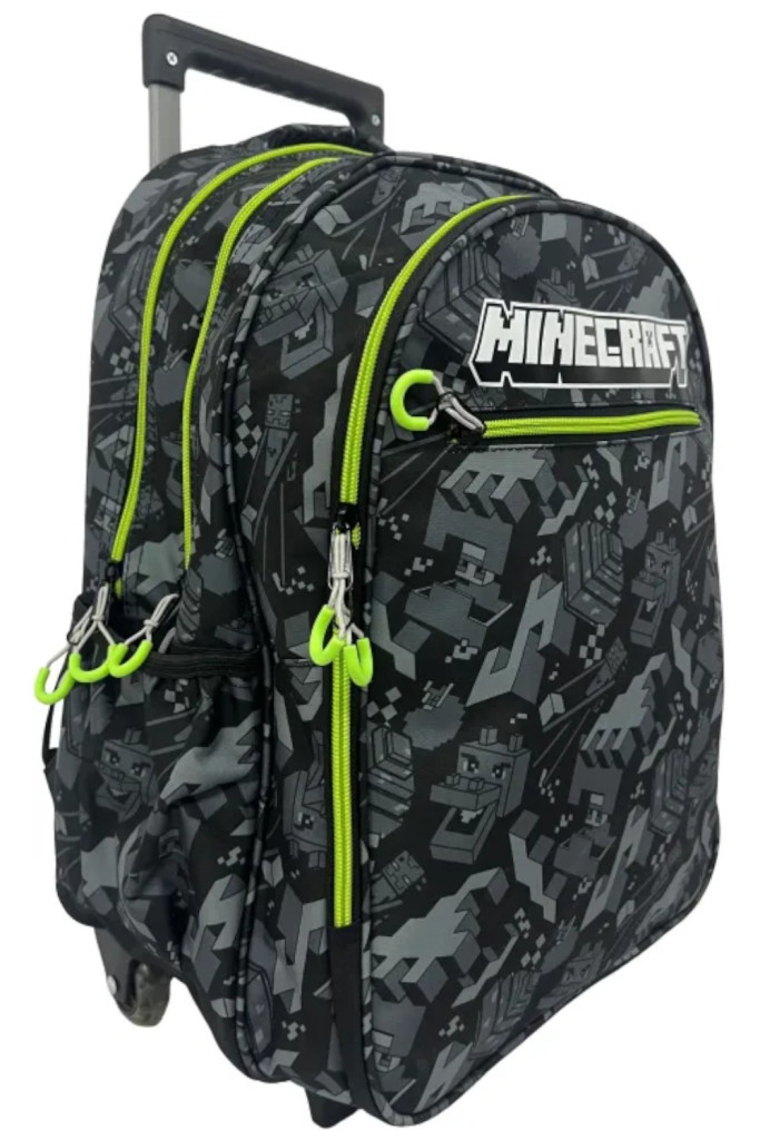 Minecraft Camo Terra Σχολική Τσάντα Πλάτης Τρόλεϊ με 4 Θήκες 46×35×20 cm 5905684