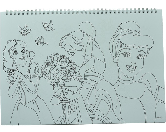 Disney Princess Spring A4 Σπιράλ Μπλοκ Ζωγραφικής 40 Φύλλα με Αυτοκόλλητα 5882722