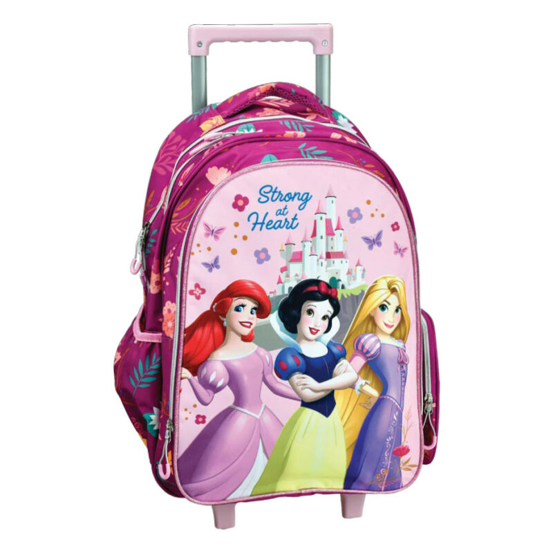 Disney Princess Strong Σχολική Τσάντα Πλάτης Τρόλεϊ με 3 Θήκες 46×35×20 cm 5884307