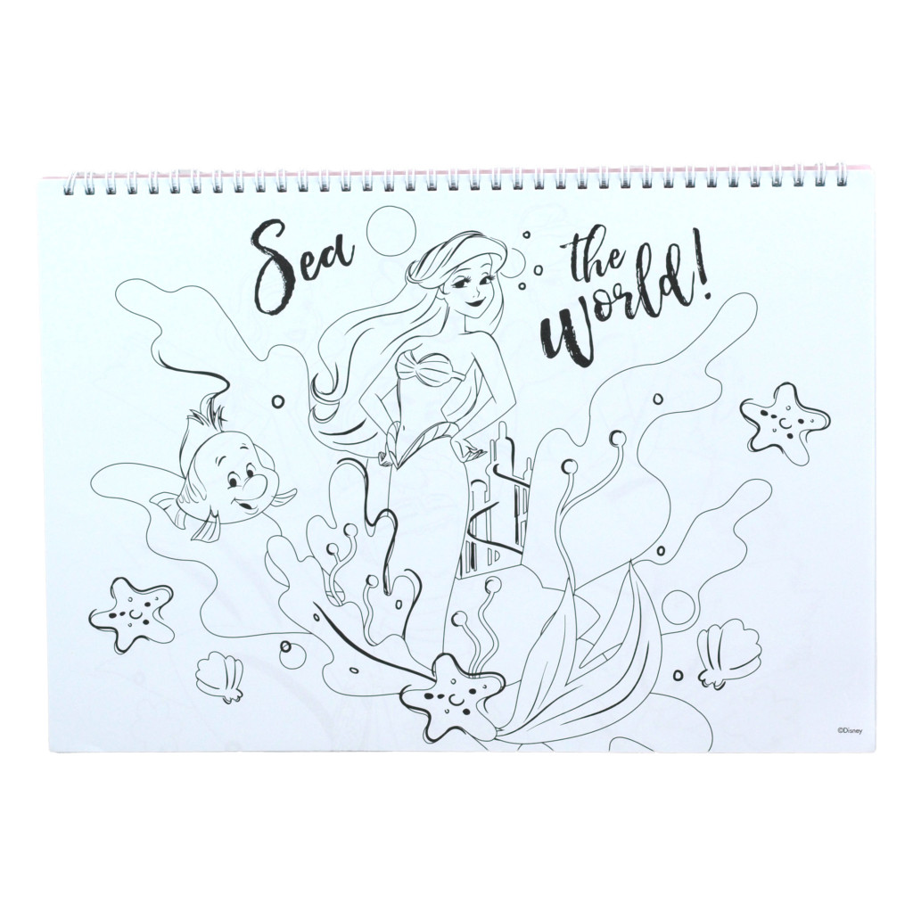 Disney Princess Your World A4 Σπιράλ Μπλοκ Ζωγραφικής 40 Φύλλα με Αυτοκόλλητα