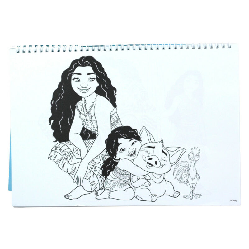 Disney Vaiana Together Again A4 Σπιράλ Μπλοκ Ζωγραφικής 40 Φύλλα με Αυτοκόλλητα 5885808