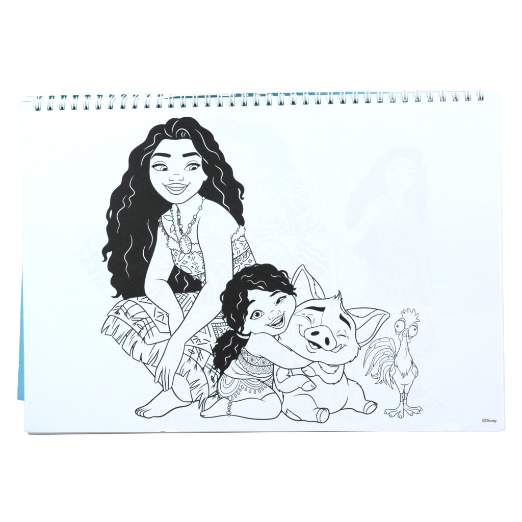 Disney Vaiana Together Again A4 Σπιράλ Μπλοκ Ζωγραφικής 40 Φύλλα με Αυτοκόλλητα