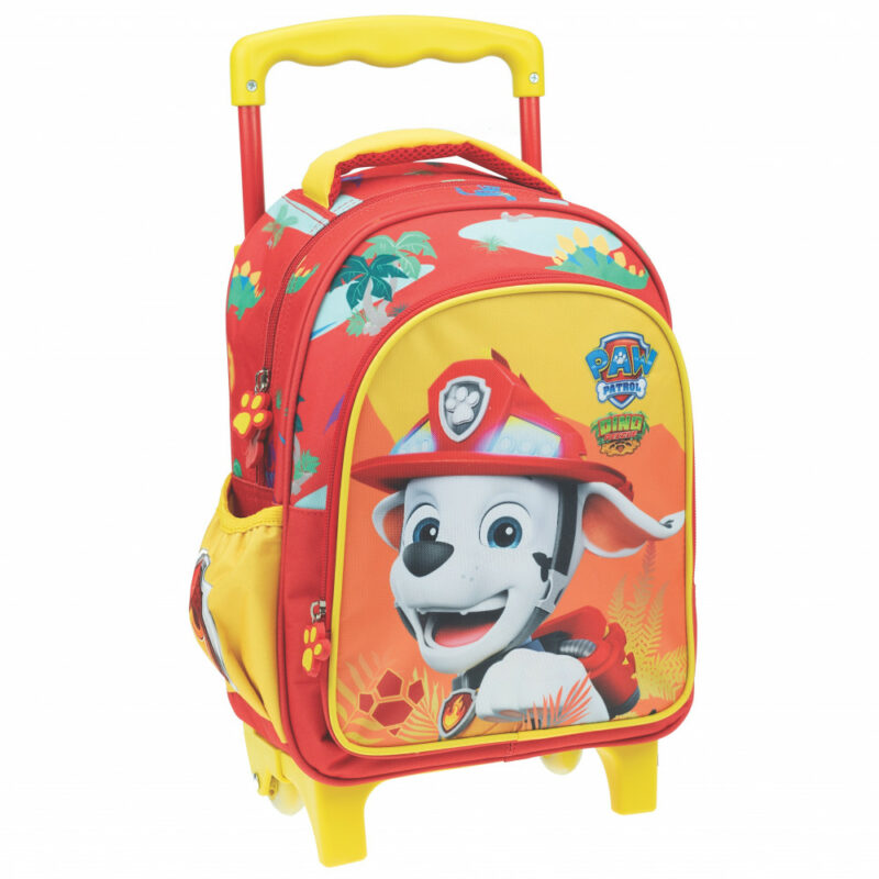 Paw Patrol Dino Rescue Παιδικό Σακίδιο Πλάτης Τρόλεϊ Νηπιαγωγείου με 2 Θήκες 30×25×15 cm 5873449