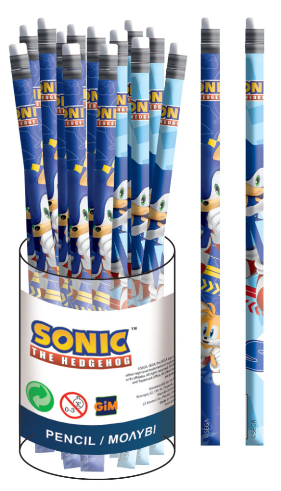 Sonic the Hedgehog Rush Sonic the Hedgehog HB graphite Σετ Μολυβιών Γραφίτη 5896951