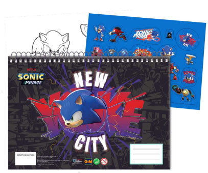 Sonic the Hedgehog Get Me Sonic the Hedgehog A4 Σπιράλ Μπλοκ Ζωγραφικής 40 Φύλλα με Αυτοκόλλητα 5883045