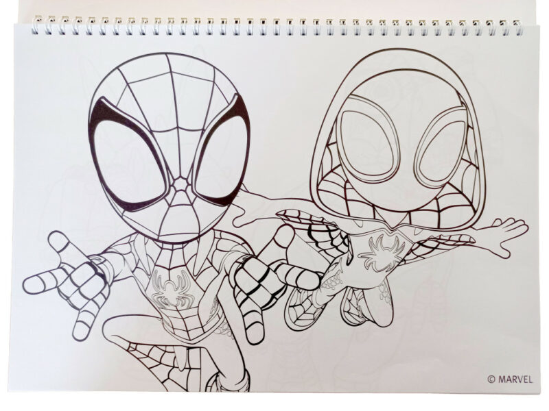 Spiderman Spidey Dino-Webs A4 Σπιράλ Μπλοκ Ζωγραφικής 40 Φύλλα με Αυτοκόλλητα 5885822