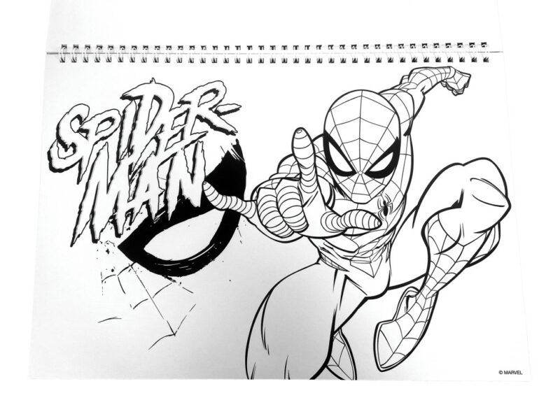 Spiderman Miles Morales A4 Σπιράλ Μπλοκ Ζωγραφικής 40 Φύλλα με Αυτοκόλλητα 5901424