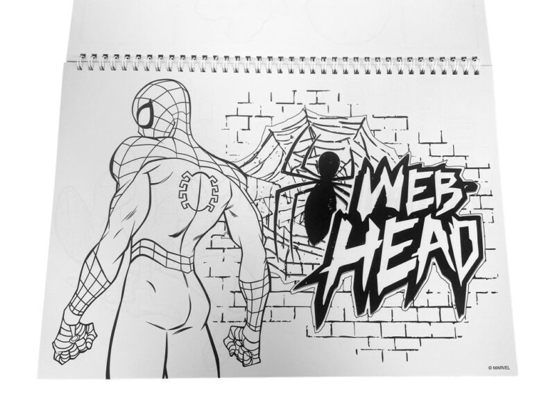 Spiderman Miles Morales A4 Σπιράλ Μπλοκ Ζωγραφικής 40 Φύλλα με Αυτοκόλλητα 5901426