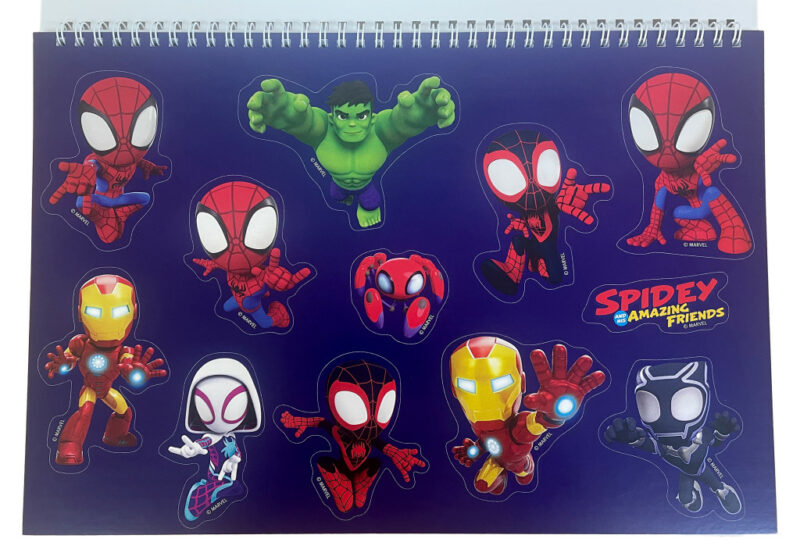 Spiderman Spidey Web A4 Σπιράλ Μπλοκ Ζωγραφικής 40 Φύλλα με Αυτοκόλλητα 5901451