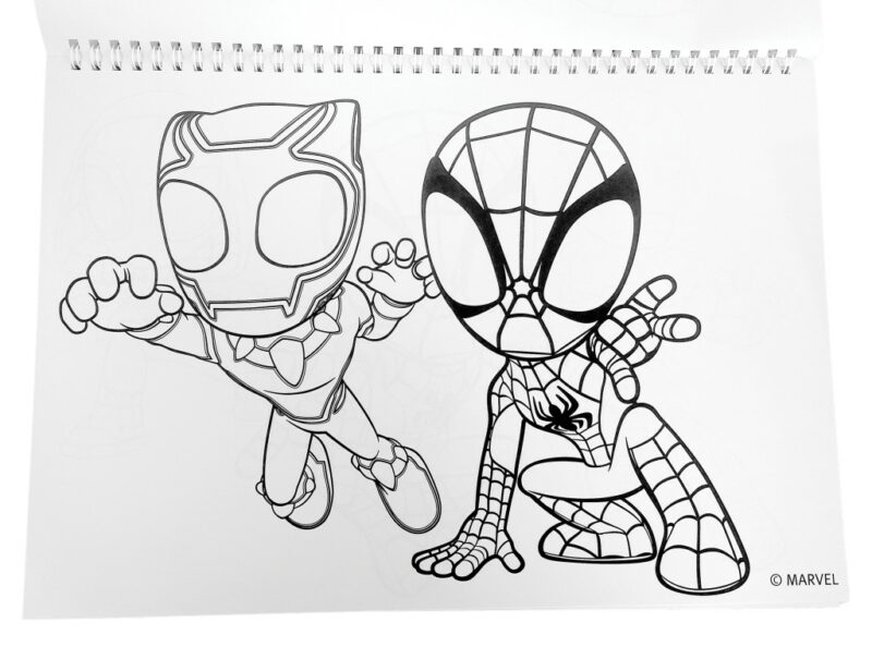 Spiderman Spidey Web A4 Σπιράλ Μπλοκ Ζωγραφικής 40 Φύλλα με Αυτοκόλλητα 5901452